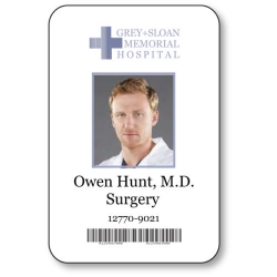 Owen Hunt BADGE HALLOWEEN COSTUME Greys Anatomy BADGE HALLOWEEN Costume Accessory